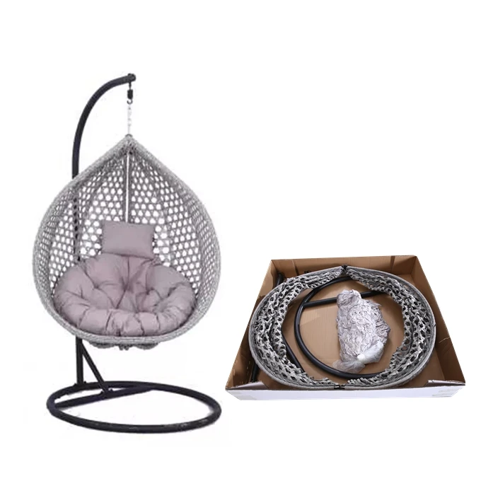 Manufacturers direct sale outdoor furniture patio swing egg chair folding hanging chair Rattan Egg chair