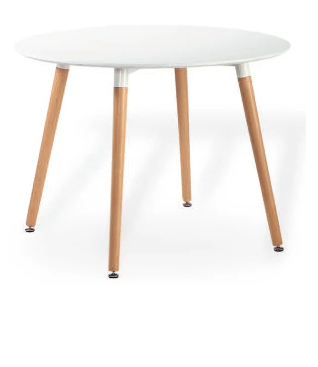 Fashion Simple Wholesale MDF Dining Table Round Table Wedding Table With Wooden Legs