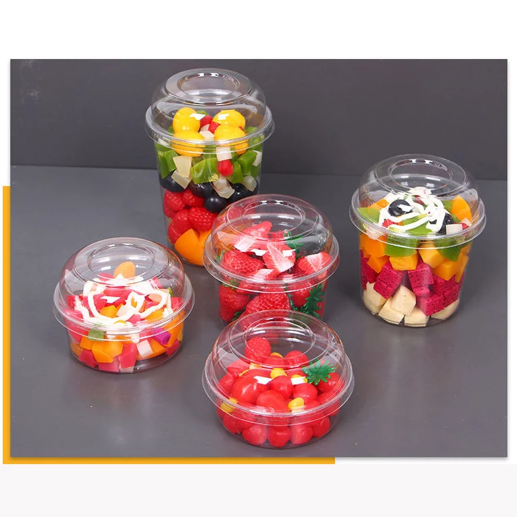 Clear Plastic Parfait Cold Cups with Lids for Yogurt Fruit Dessert Cups with Insert Pudding Ice Cream Yogurt Cup With Lid