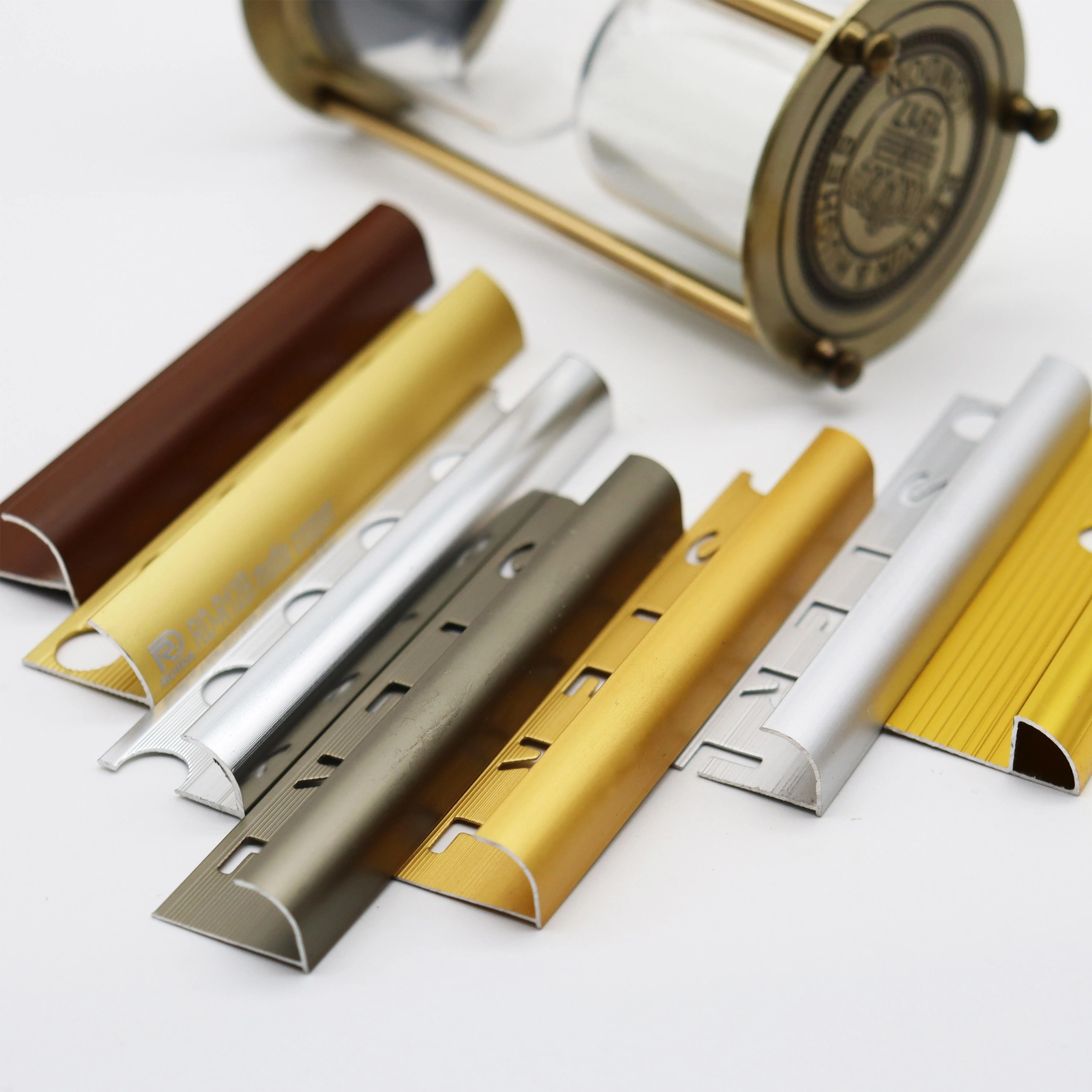 Customized Aluminium Round Edge Metal Tile Edge Finishing Trim Profiles