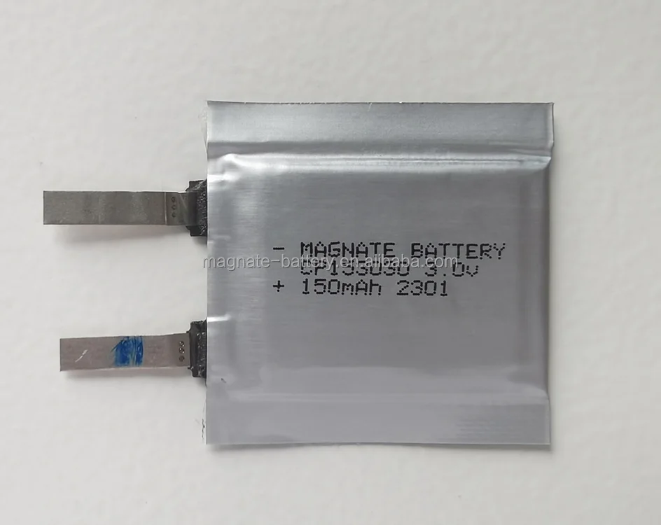 Lithium Manganese Dioxide battery CP153030 Pouch Cell 3V 150mAh Ultra thin Cell Battery Li-MnO2 Made in China