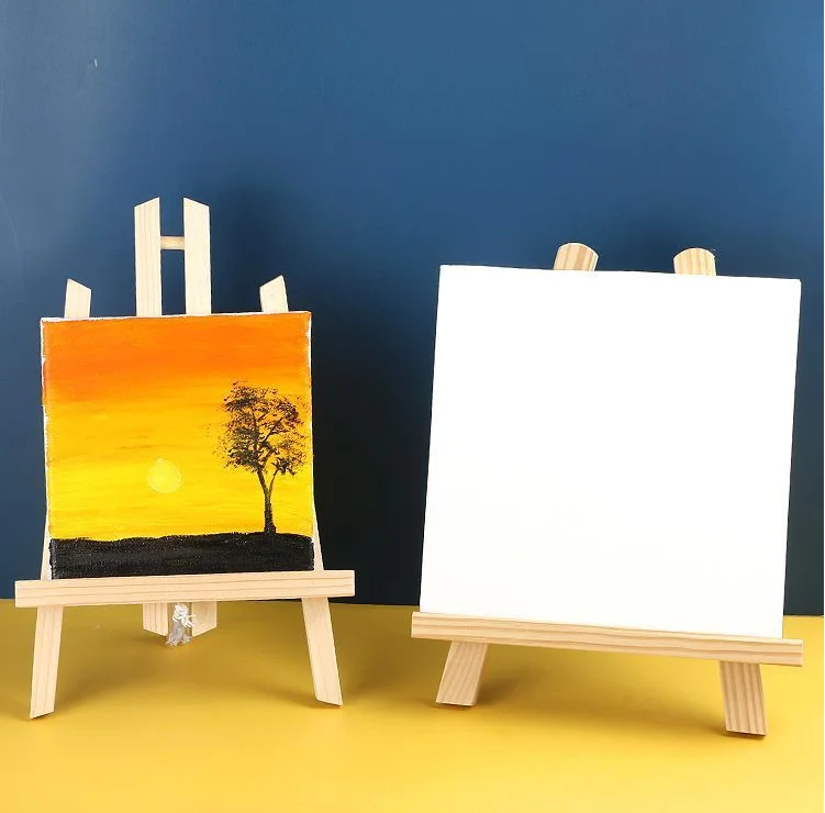 Wholesale Multi Size Kids Small Display Stand Table Oil Painting Small Easel Frame Folding Table Easel