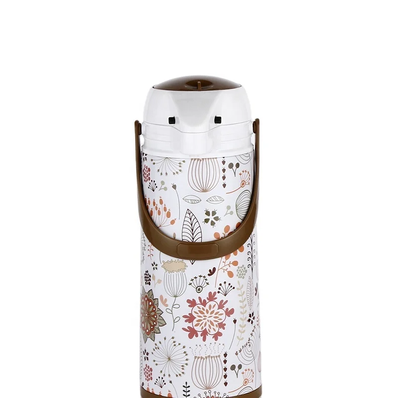 SUNLIFE 1900ml High Quality Food Grade Iron Body Air Pump Pot Thermo Glass Vacuum Jug