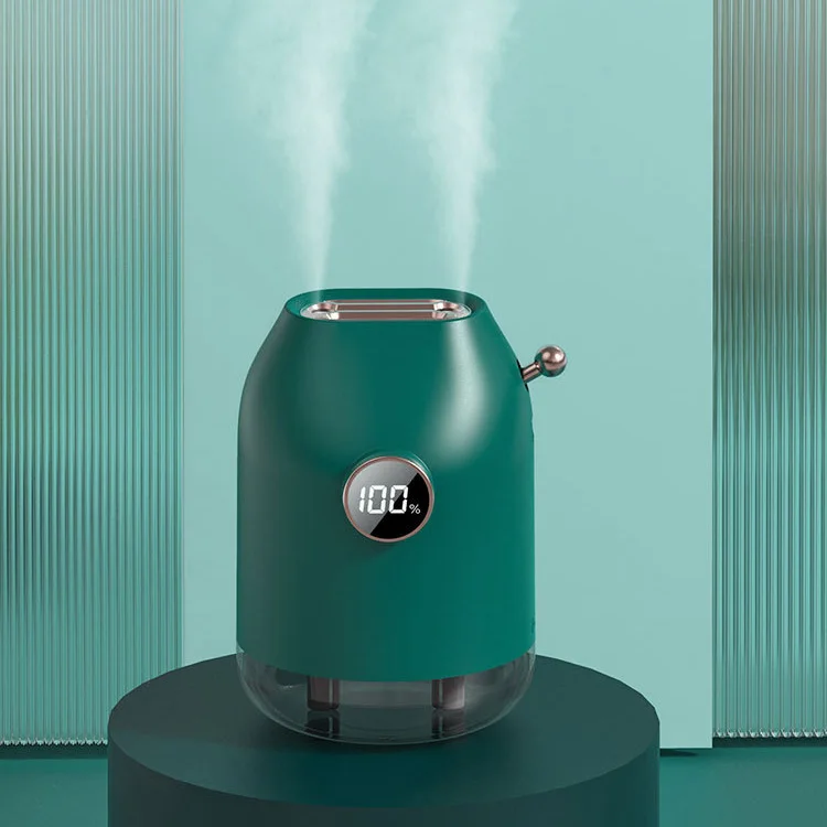 Современный увлажнитель воздуха с двойным распылителем 500 мл беспроводной персональный мини-увлажнитель на аккумуляторах