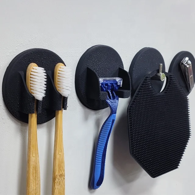 OEM/ODM Bathroom Accessories Set No Punch Holes Protective Wall Accessories Enjoy Shower Made Silicone Steel Stainless Materials