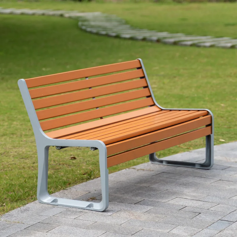 Durable Rain-proof Sun-Proof Aluminum Plastic Wood Patio Furniture Outdoor Park Bench Seat Street Bench