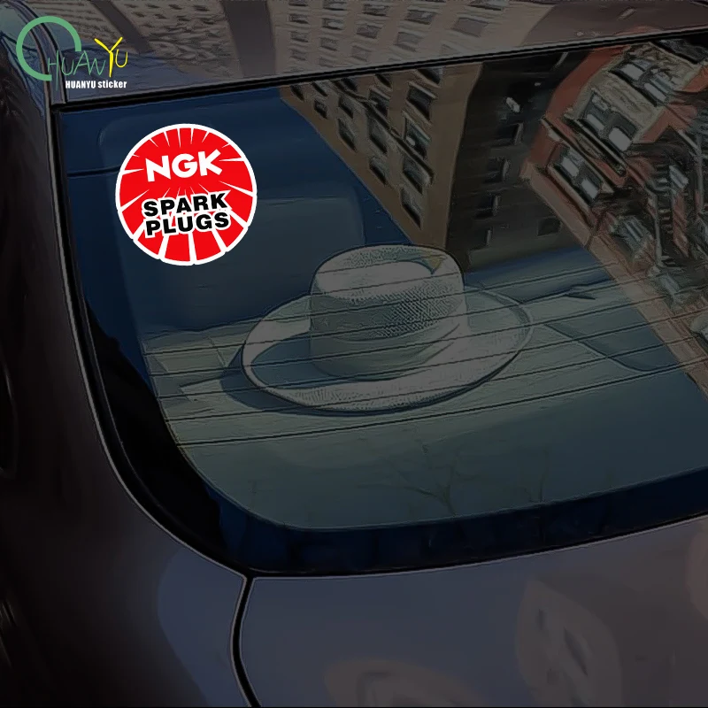 NGK Spark Plug Custom Car Sticker Waterproof Reflective Film Body Decoration Personalized Creative Design