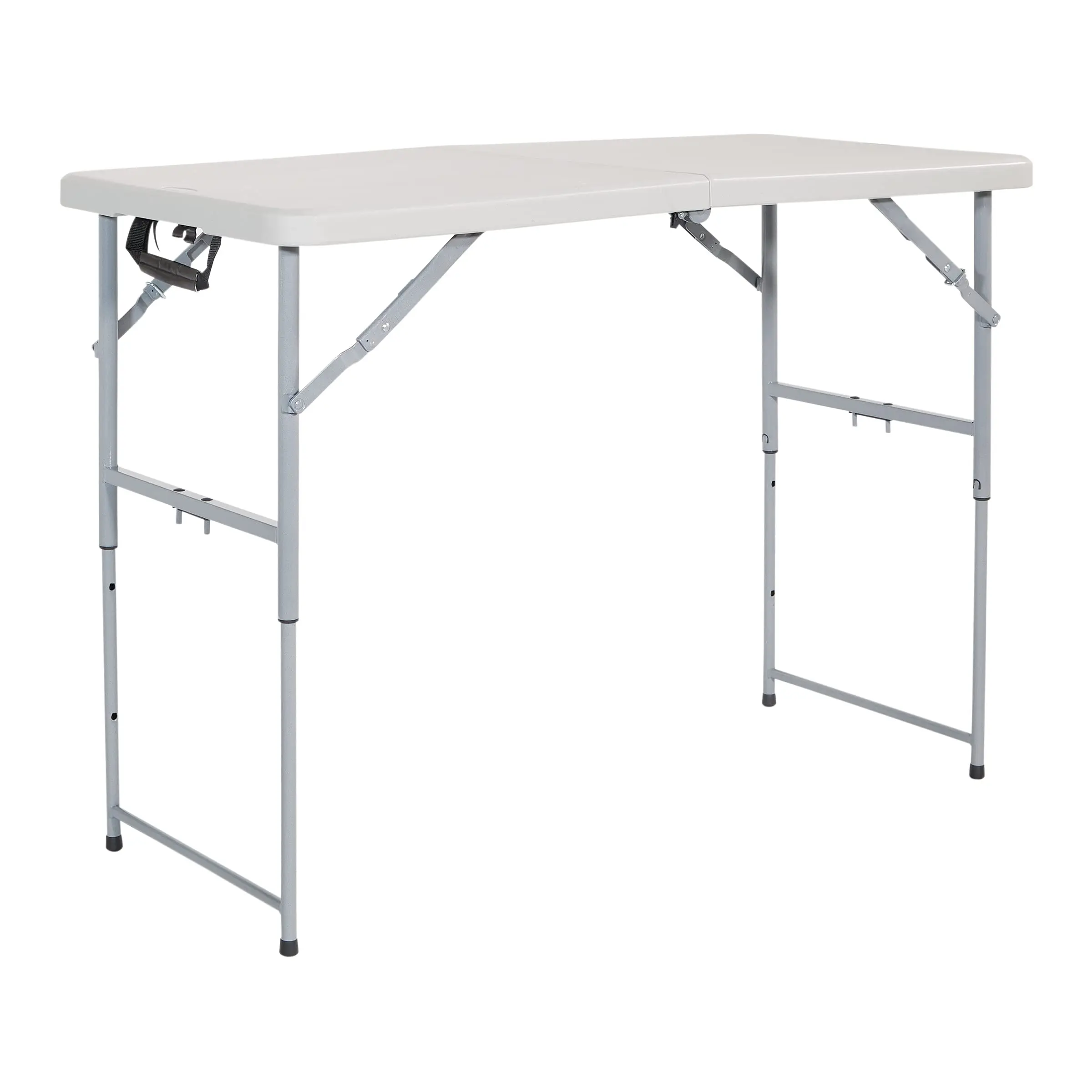 AJUNION Lightweight Plastic Foldable Table Camping Picnic Folding Table with Handle and Adjustable Leg