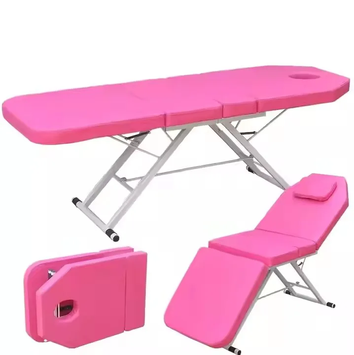 High Quality Portable Massage Bed Foldable Outpatient Beauty Salon Treatment Bed Spa Beauty Tattoo Bed Massage Table