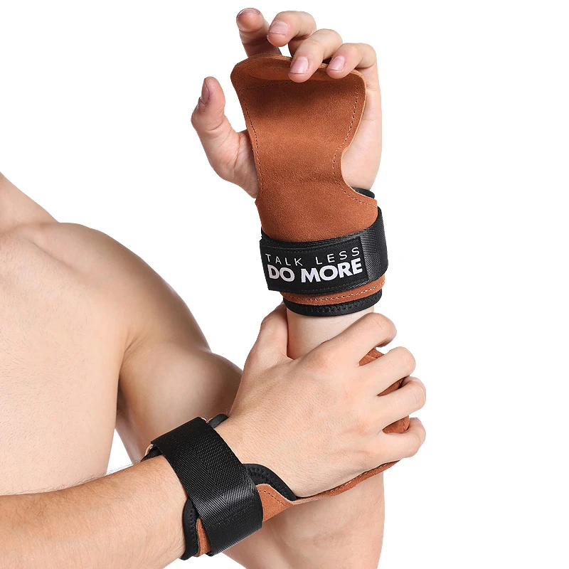Aolikes Athletic Leather Weight Lifting Gloves Alternative Power Lifting Hooks Adjustable Neoprene Padded Wrist Support Straps