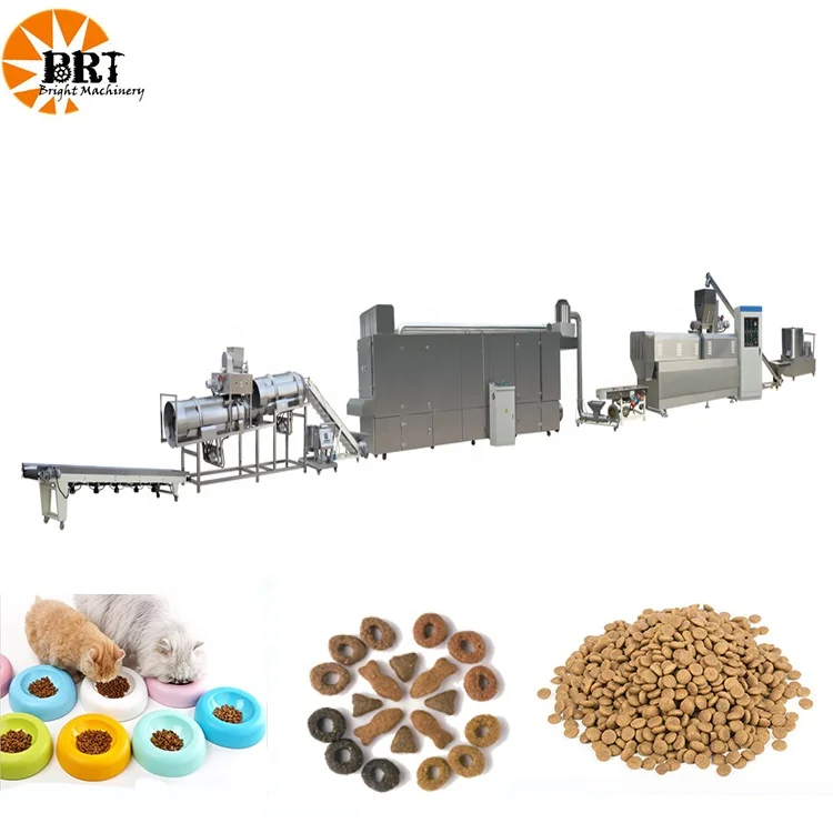 cat feed processing machines automatic dog food production line pet food extruder pressing machinery