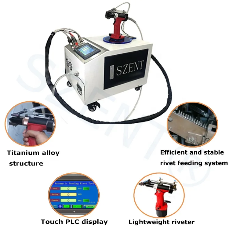 SZENT Hot Sale Automatic Feeder Auto Feeding Rivet Tools Machine Riveting Machine with Engine Mechanical Provided 220V 65 300W