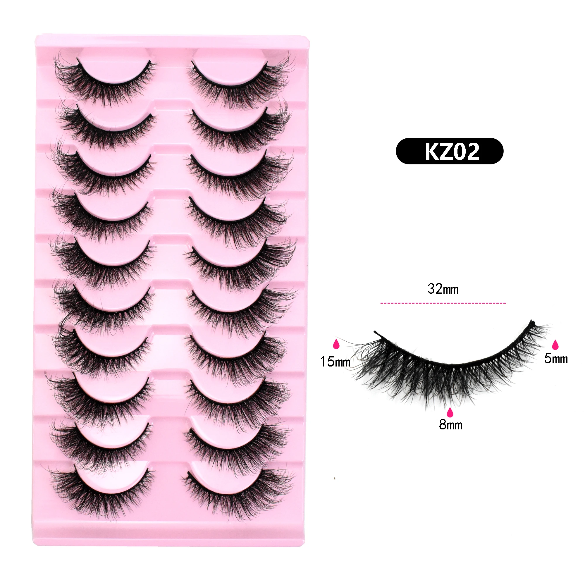 Full Fluffy faux Mink Lashes Wholesale 15mm with Custom Package Handmade Eyelashes full Strip Russian C Curl Lashes
