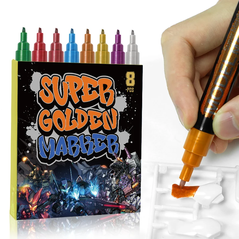 Factory Direct Round Toe Metallic Color Marker Pencil Set For Painting Graffiti