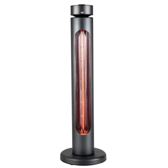 1500W Waterproof Portable Freestanding Electric Patio Heater Black OEM Carbon Fiber Tube Outdoor Garden 1500W Heat Bathroom