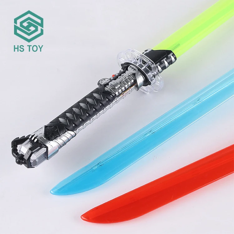 Раздвижные мечи HS TOY новые идеи товара 2023 для детей световой меч светящиеся игрушки