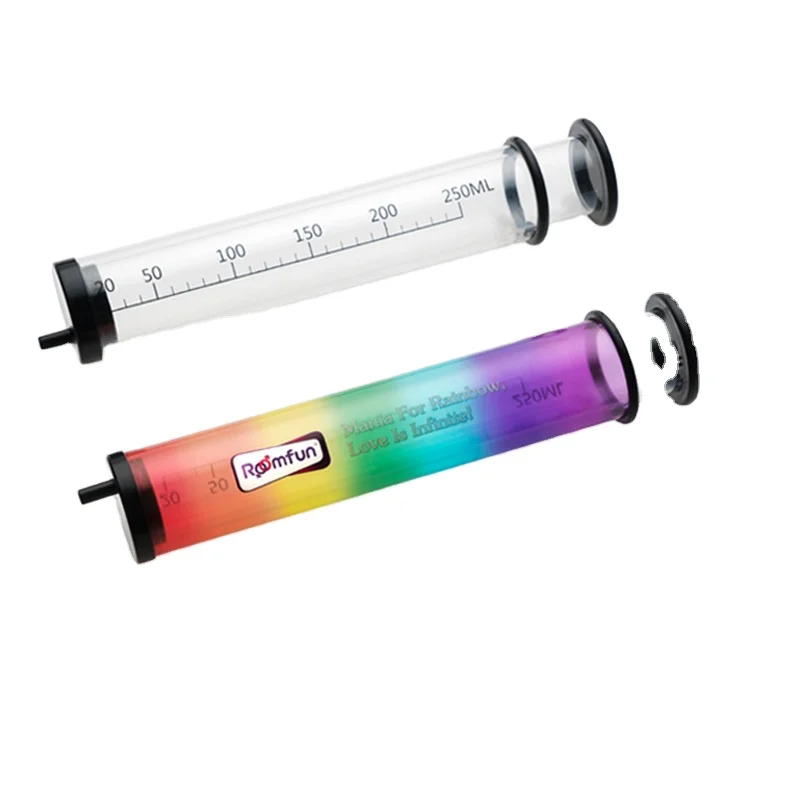 Medical Grade PVC Anal injection vaginal cleaning enemator scale syrine 250ml for refill douche