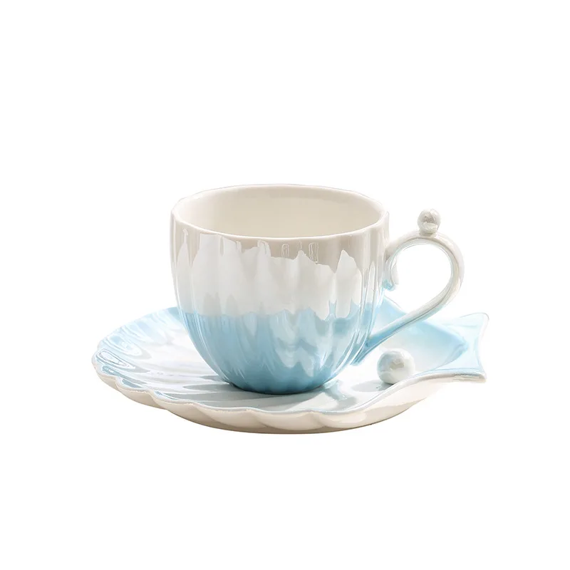 Nordic creative ceramic coffee cup and saucer set, family restaurant hotel Minimalist afternoon tea lovers mug