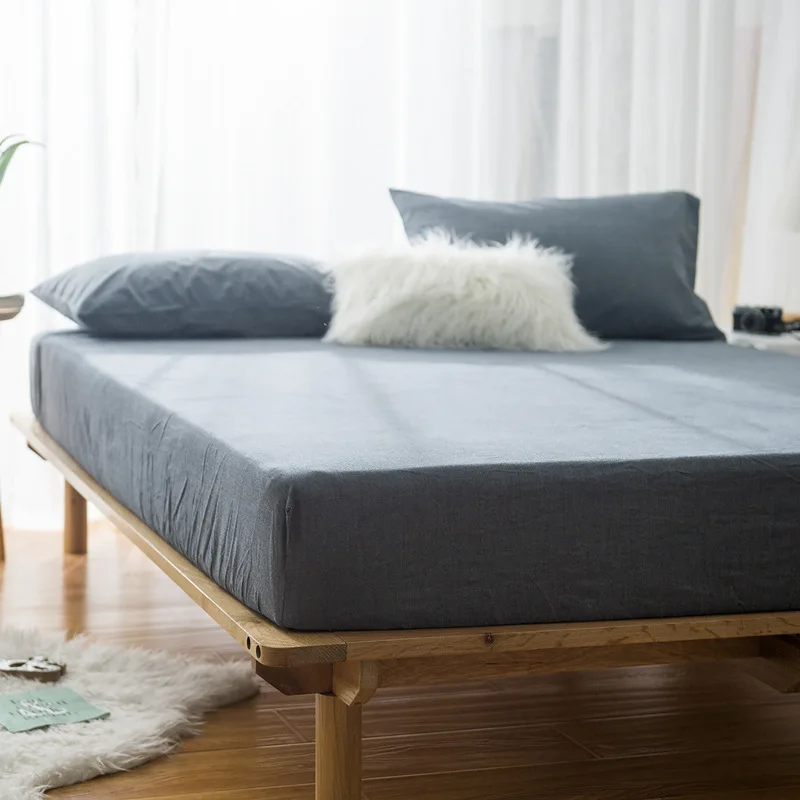 Factory Sale in Stock 100% Cotton Fitted Cot Sheets Extra Deep Pocket Jersey Bed Elastic Fitted Bed Sheets 100 Cotton