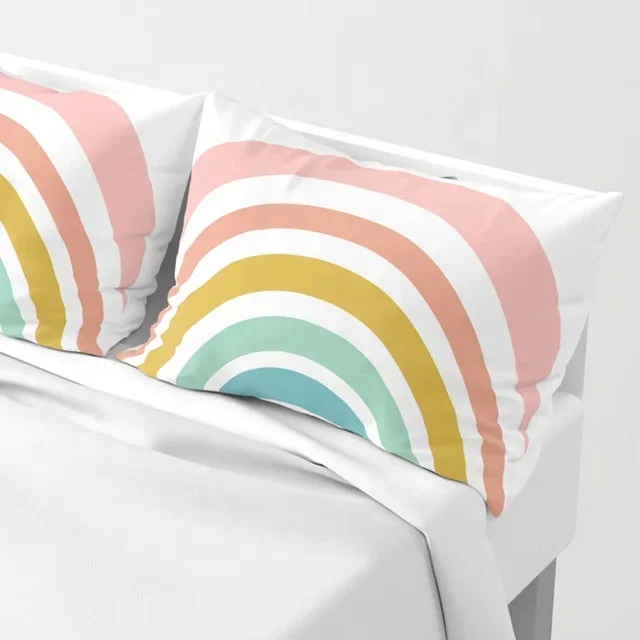 100gsm Custom 3D Printed 100% polyester microfiber fabric for Bedding Pillow Shams