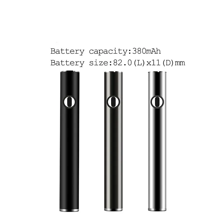 
510 Thread USB Rechargeable CBD Cartridge Vape Pen Battery 380mAh Vaporizer Battery 