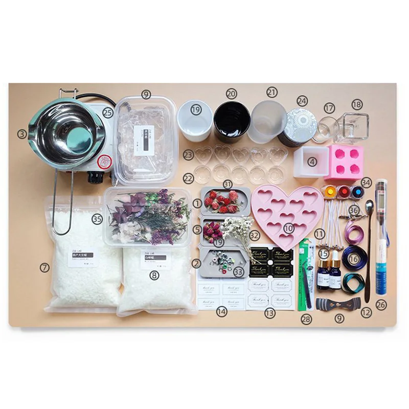 Hot Sale Complete DIY Candle Making Kit Supplies Create Large Scented Soy Candles Full Beginner Set