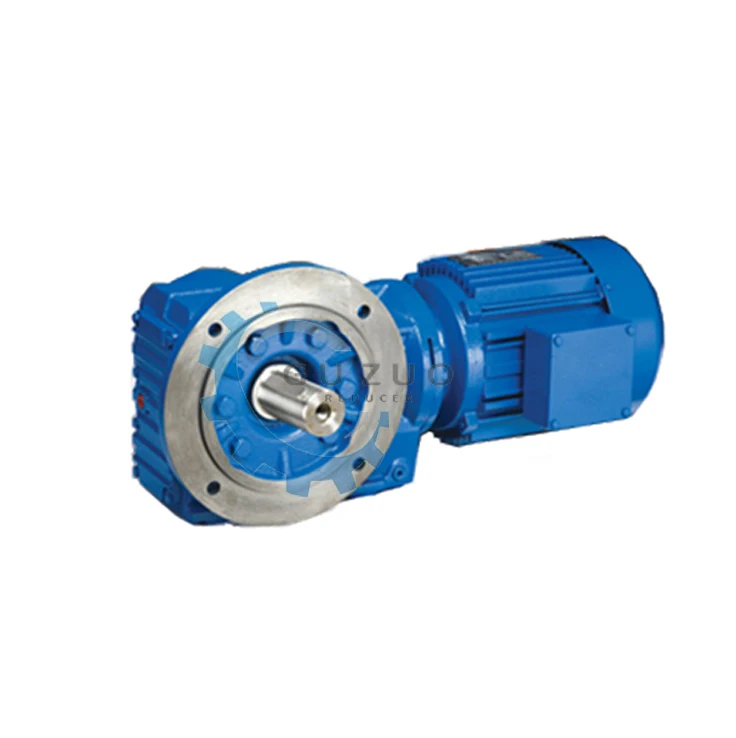 Guzuo 2021 Hot Sale Cast Iron Foot Flange Mounted RXF Series Helical Gearbox Speed Reducer For Ac In-line Reverse Geared Motors