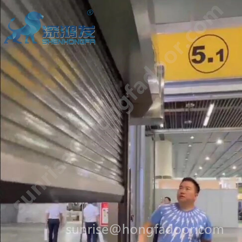 High speed high quality automatic aluminum alloy rolling shutter door automatic roll up garage door