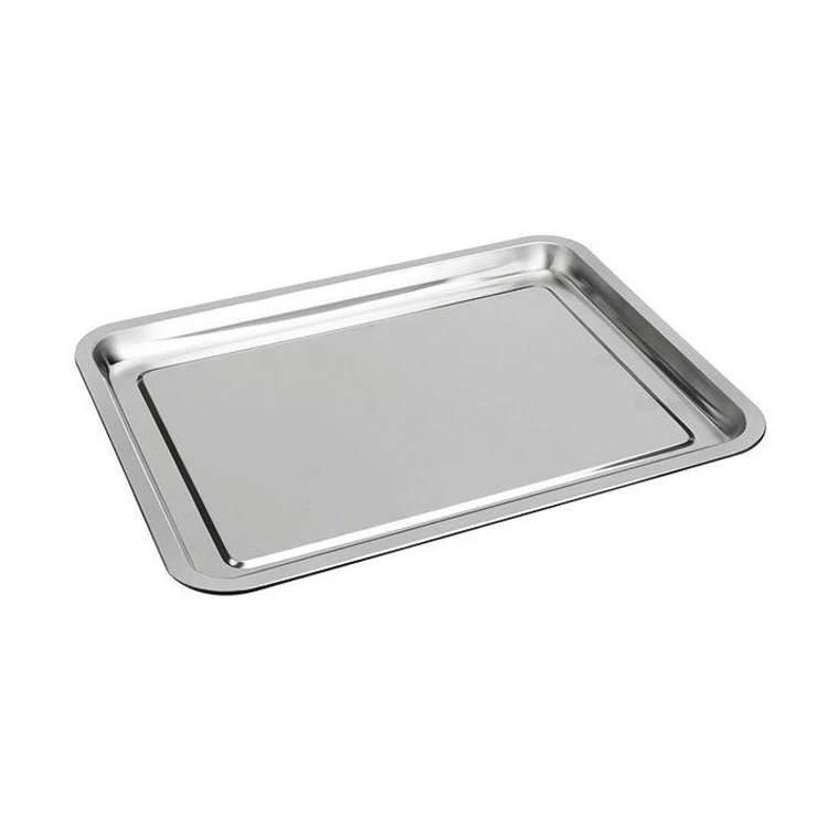 Cheaper Price Rectangle Dishwasher Safe Stainless steel 410 Serving Tray Baking Dishes & Pans