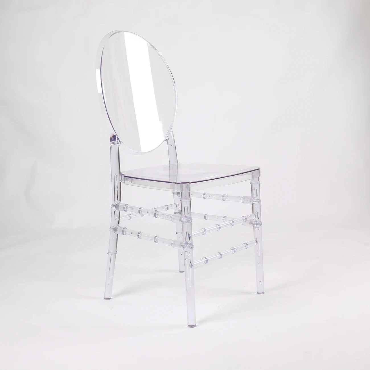 2024 trending sale Design Clear Acrylic Transparent Banquet Stacking Plastic O round chair