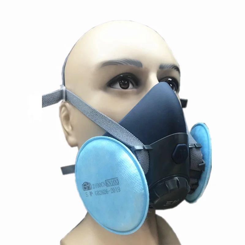 
Профессиональный производитель эффективная фильтрация 99.97% KN100 силиконовые полумаски с фильтрацией KN100 