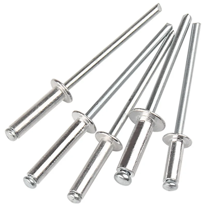 Open Type M2M3M4M5M6 Aluminum Iron Blind Rivet with round Flat Dome Head Small Pull Screw in Brass and Metal DIN Standard