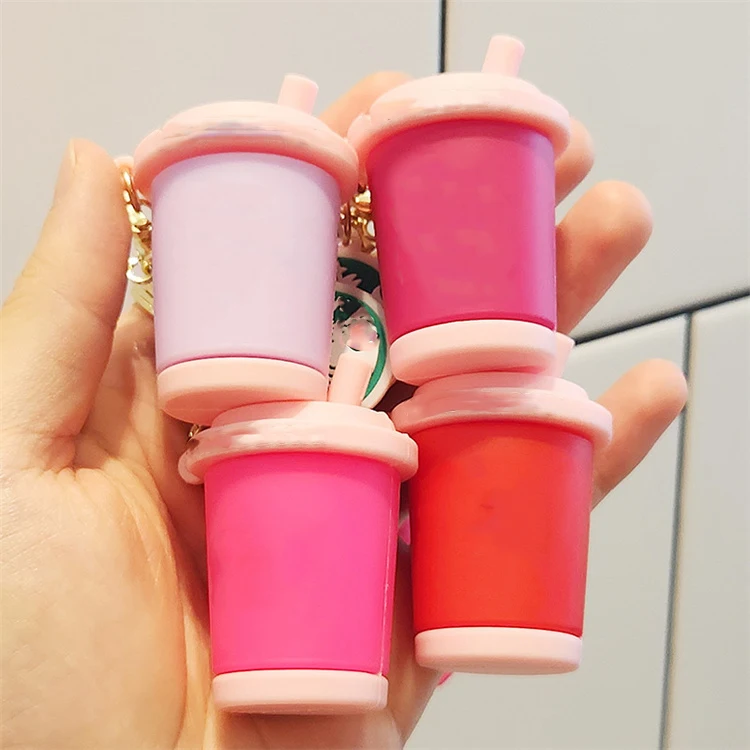 High Quality Silicon Molds Cup Shape Pvc Keychain Mini Keychain Cups Custom 3D Rubber Coffee Cup Keychain