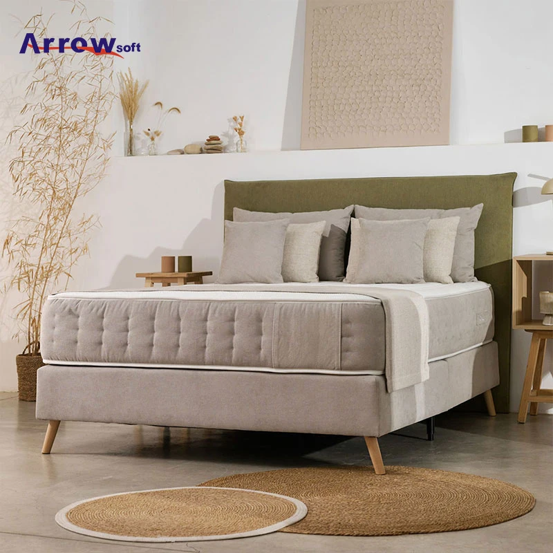 OEM ODM Sweetnight roll up pocket Two edge luxury hotel king queen size bed latex memory foam spring mattress in a box