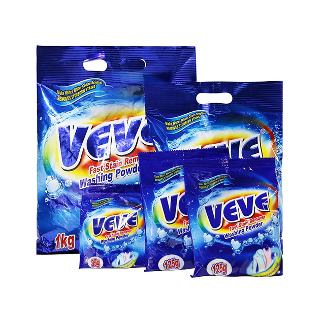 100g 125g Powerful 3 in 1 Flowers Scent Washing Wholesale Detergent Washing Powder