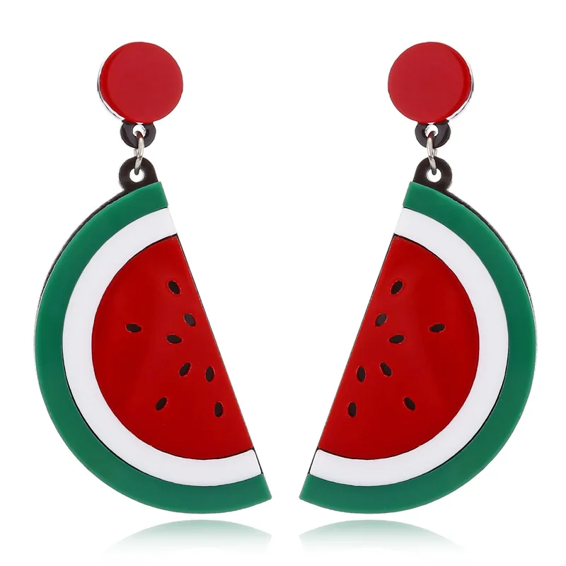 Fruit Earrings Fashion Exaggerated fruit Personality Earrings Watermelon Strawberry Lemon Cherry Fruit Earrings For Women