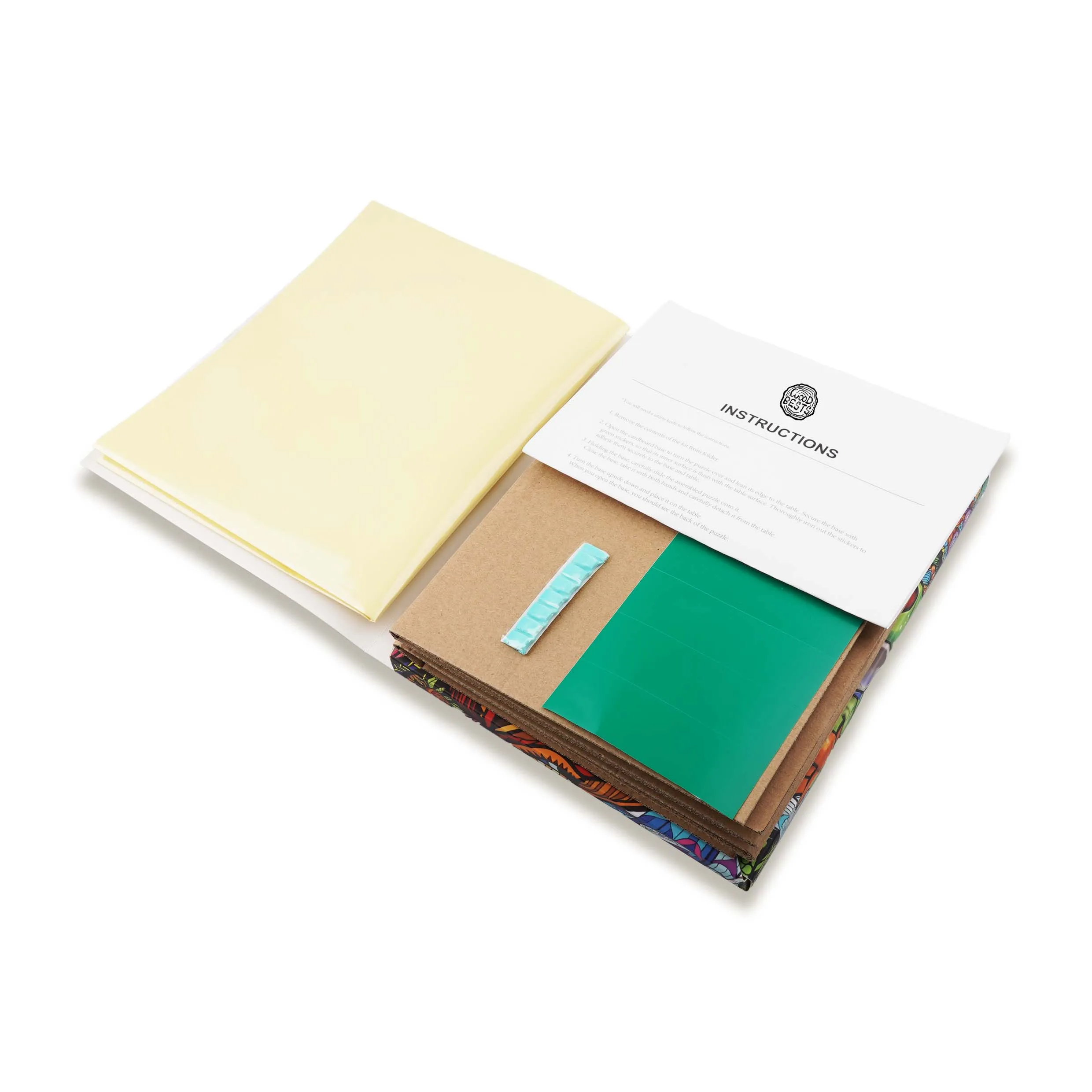 Wooden MOUNTING PUZZLES install SET puzzle sticker