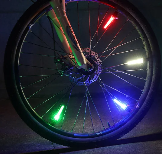 bicycle accessories light IP55 waterproof bicycle wheel spoke light multicolor cycling light