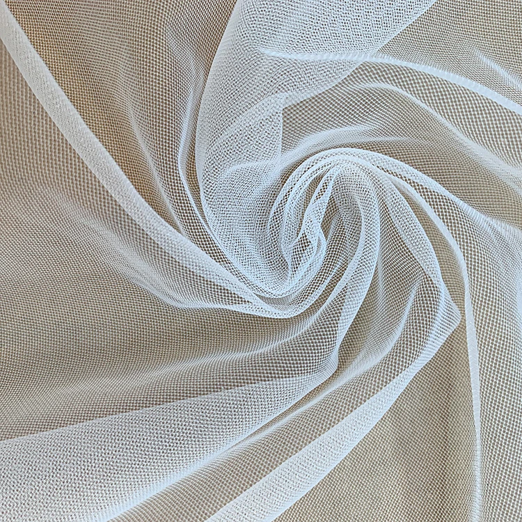 Hot Sale Embroidery Luxury Beaded Bridal Silk Tulle Lace Nylon Fabric For Wedding Dresses