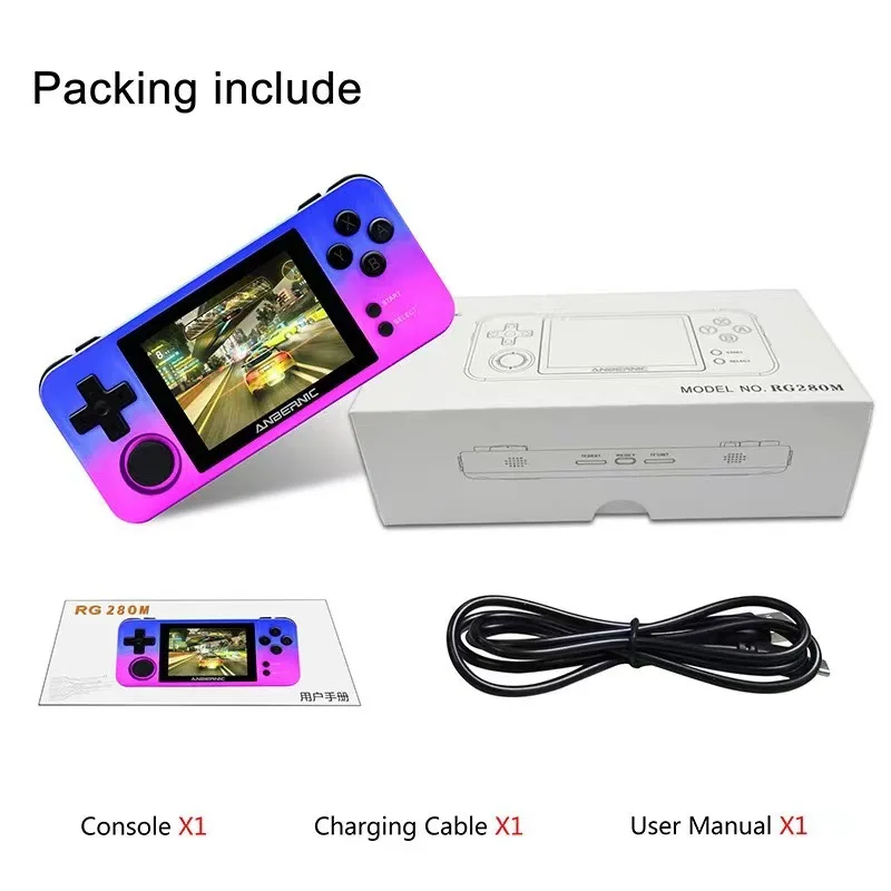 2024 New Trend Products RG280M Retro Mini Games 2.8 Inch Ips Video Games Handheld Game Console 64bit Emulator