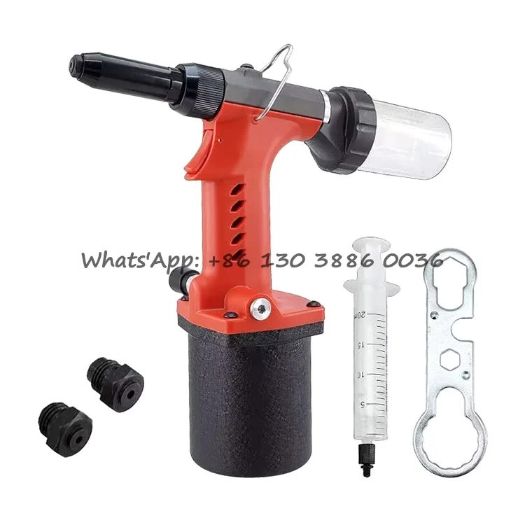 High Quality Handheld Cordless Rivet Gun Hydraulic Pneumatic Rivet nut Gun Kit Set for Building, Car Assembly, Stainless Steel