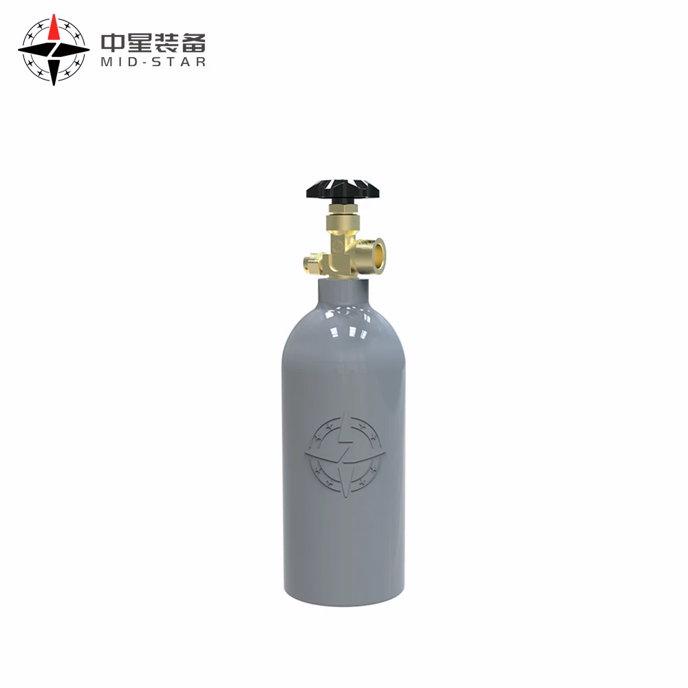 mini CO2 Tank- New Aluminum Cylinder with  Valve Series ISO7866 Standard  for He Helium hydrogen cylinder cartridges