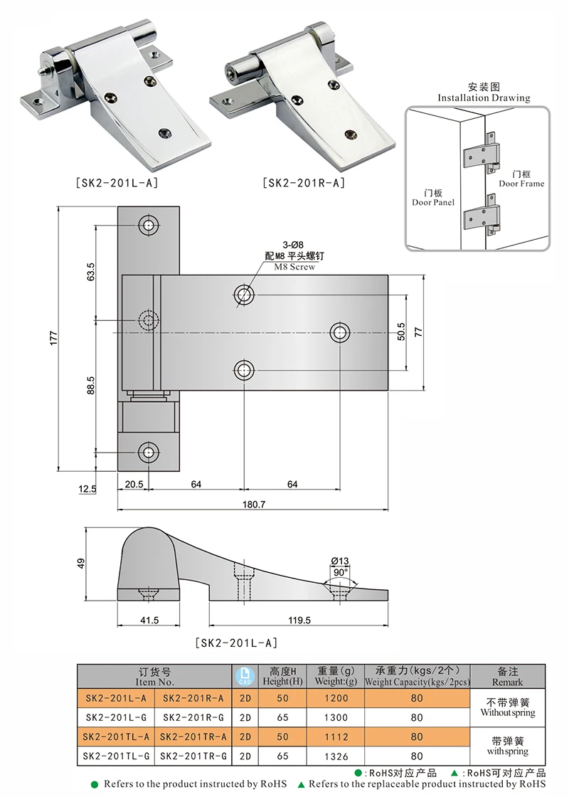 Промышленный контейнерный грузовик и оборудование для холодного хранения цинковый сплав дверной шарнир