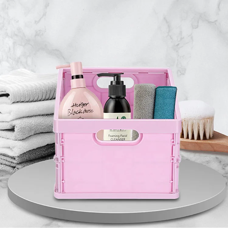 Plastic Custom Products Folding Laundry Basket Household Plastic Storage Baskets