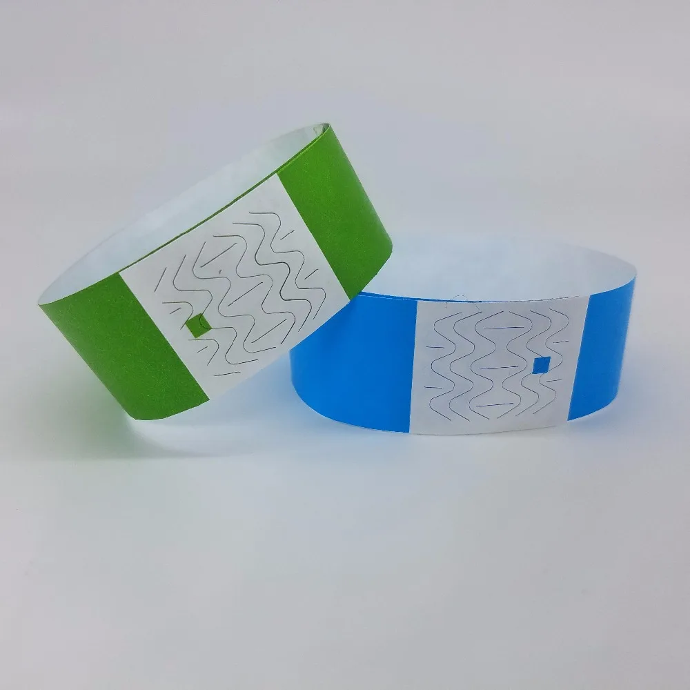 Дешевый пользовательский логотип Tyvek ID RFID браслет на запястье