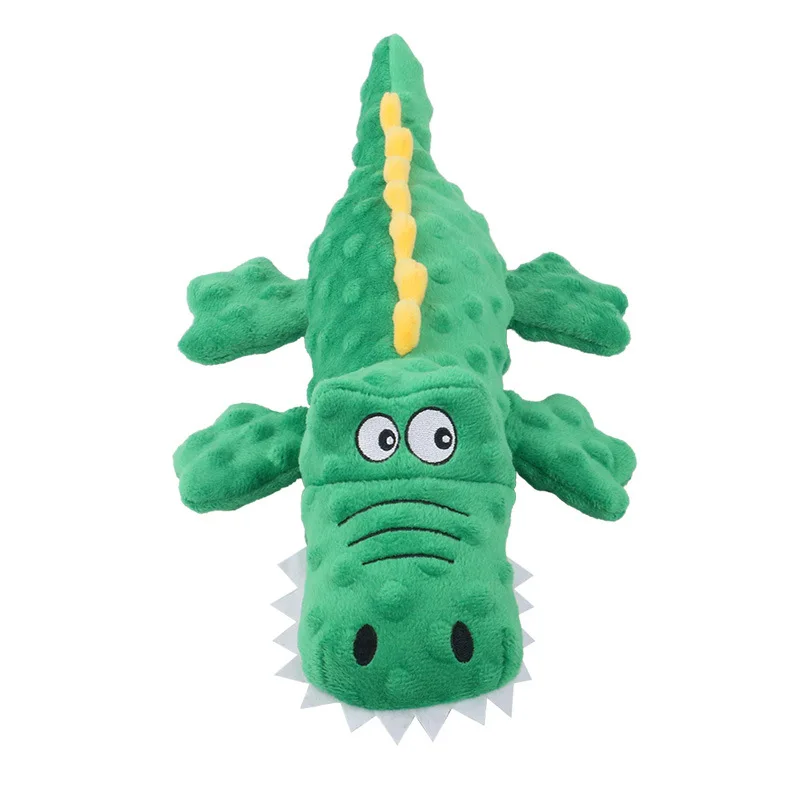 Stock Squeaky Pet Toy Crocodile Plush Pet Toys Durable Chew Teeth Cleaning Pet toy factory