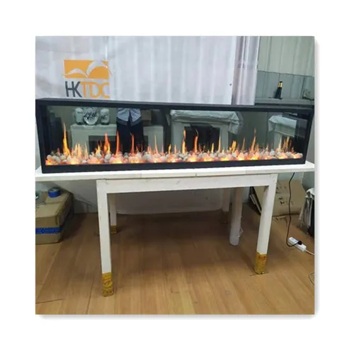 Virtual Electric Fireplace Natural Real Flames with Sparks LCD Electric Fireplace