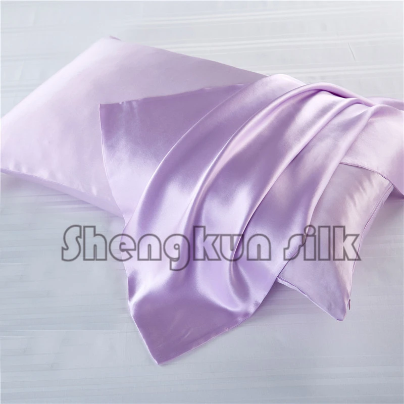 Amazon 19 мм Роскошные чистый шелк тутового шелкопряда наволочка скрытая молния закрытия для взрослых и
