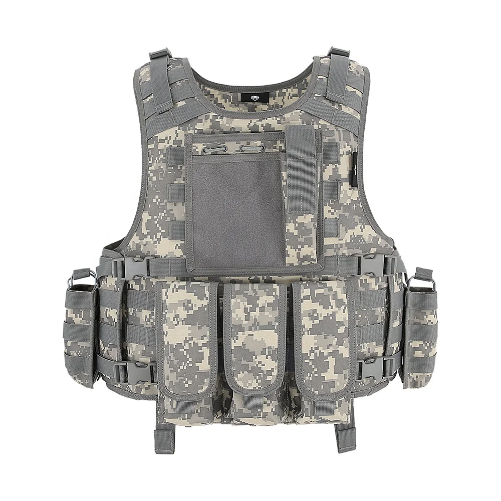 KMS Hot Sale Wholesale Adjustable Security Guard Tactical Outdoor CS Game Canvas Utility belt Tactical Camouflage Vest