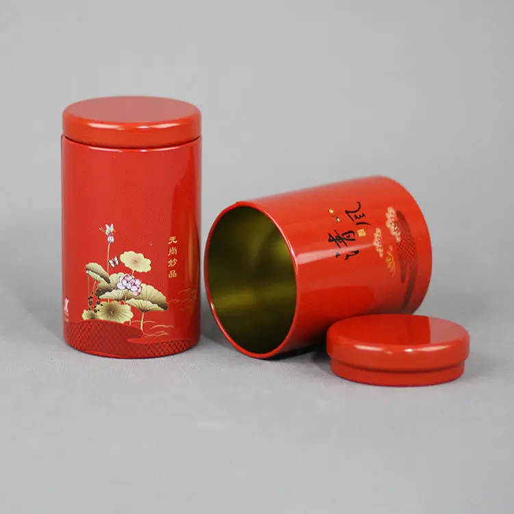 Wholesale Round Mini Tin Boxes Storage Gift Tea Coffee Sugar Canister Packaging Tinplate Tin Container Metal Tinplate Can